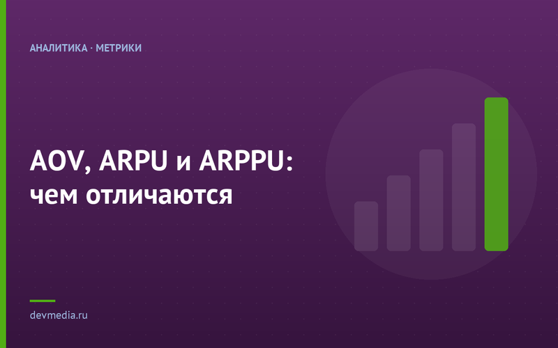 AOV, ARPU и ARPPU: чем отличаются