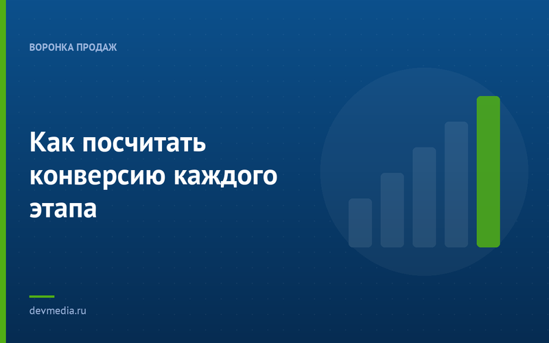 Как посчитать конверсию каждого этапа