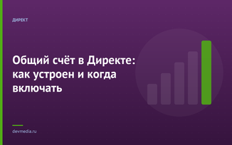 Общий счёт в Директе: как устроен и когда включать