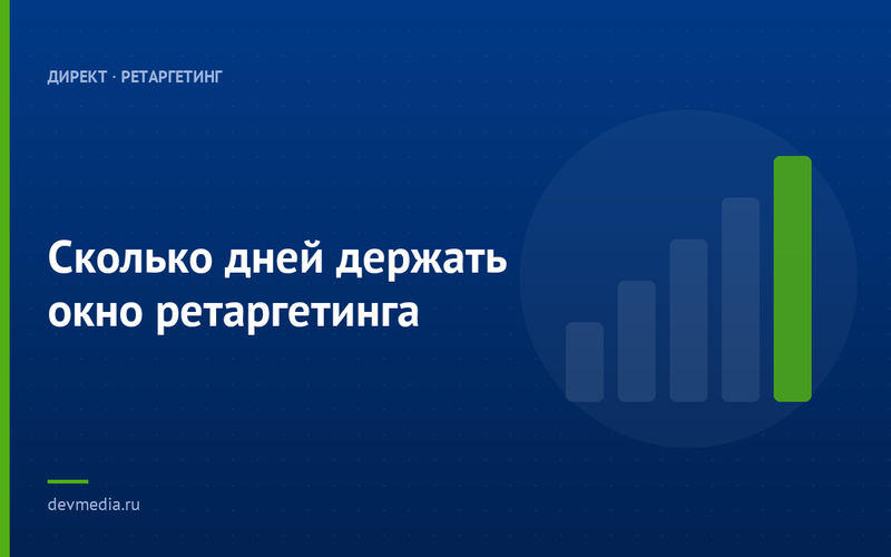 Сколько дней держать окно ретаргетинга