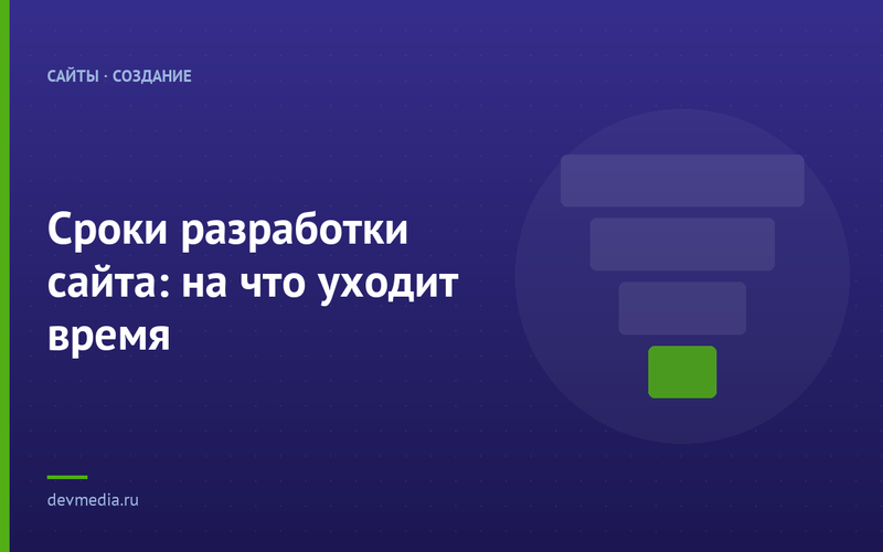 Сроки разработки сайта: на что уходит время