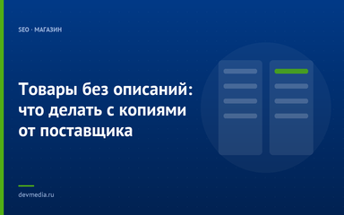 Товары без описаний: что делать с копиями от поставщика Товары без описаний: что делать с копиями от поставщика