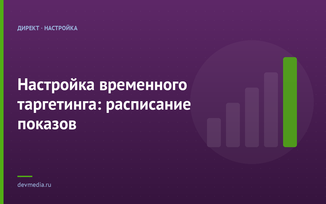 Настройка временного таргетинга: расписание показов