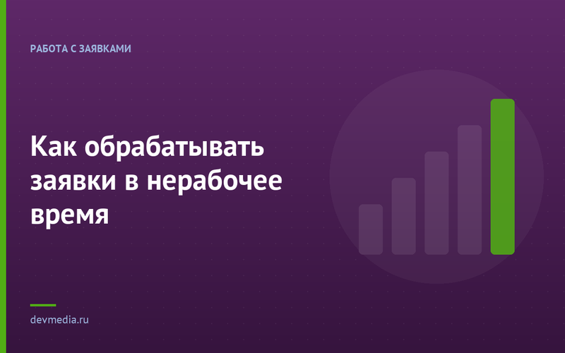 Как обрабатывать заявки в нерабочее время
